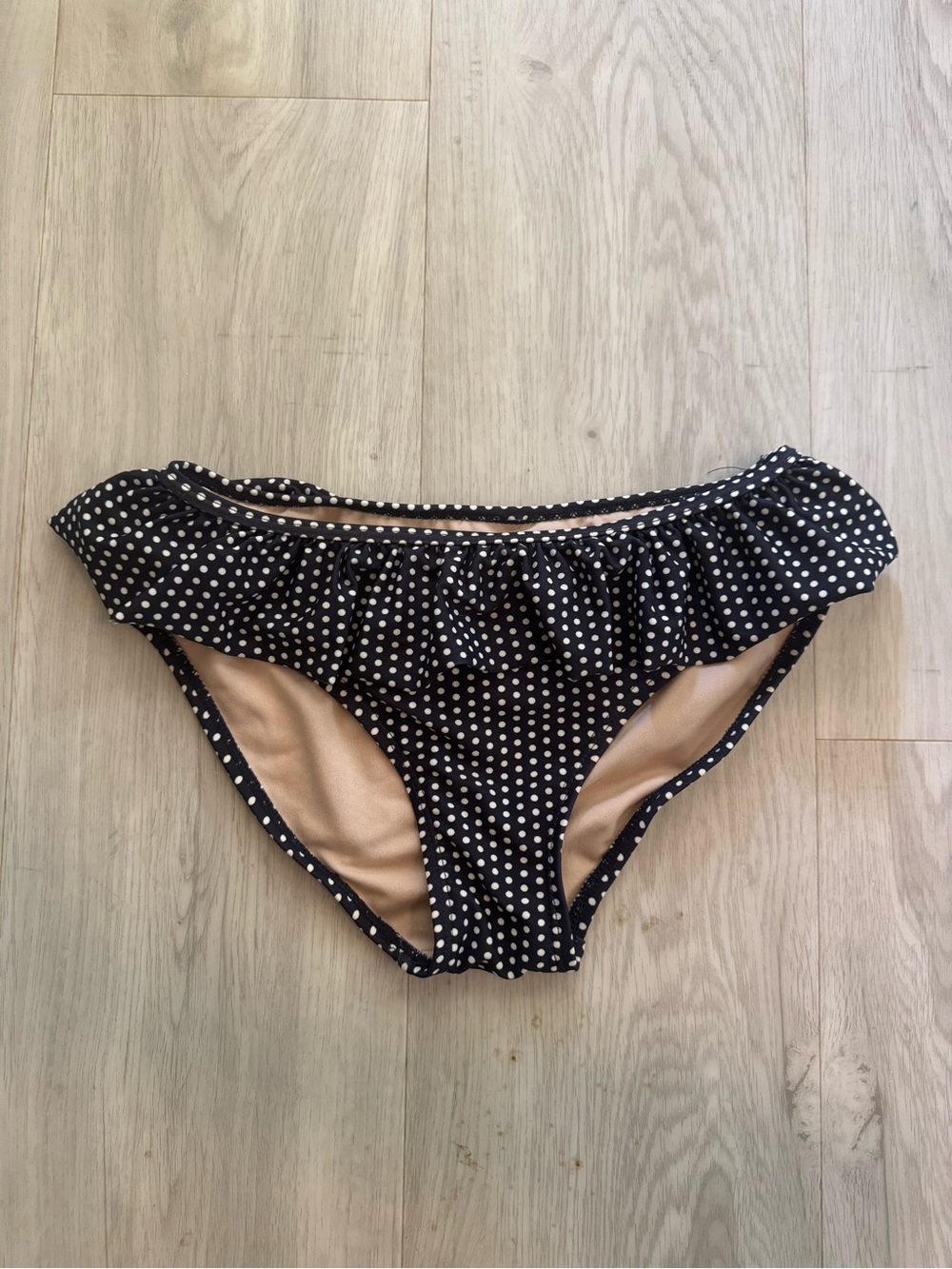 Tea Collection Black and White Polka Dot Girls Bikini Bottoms
